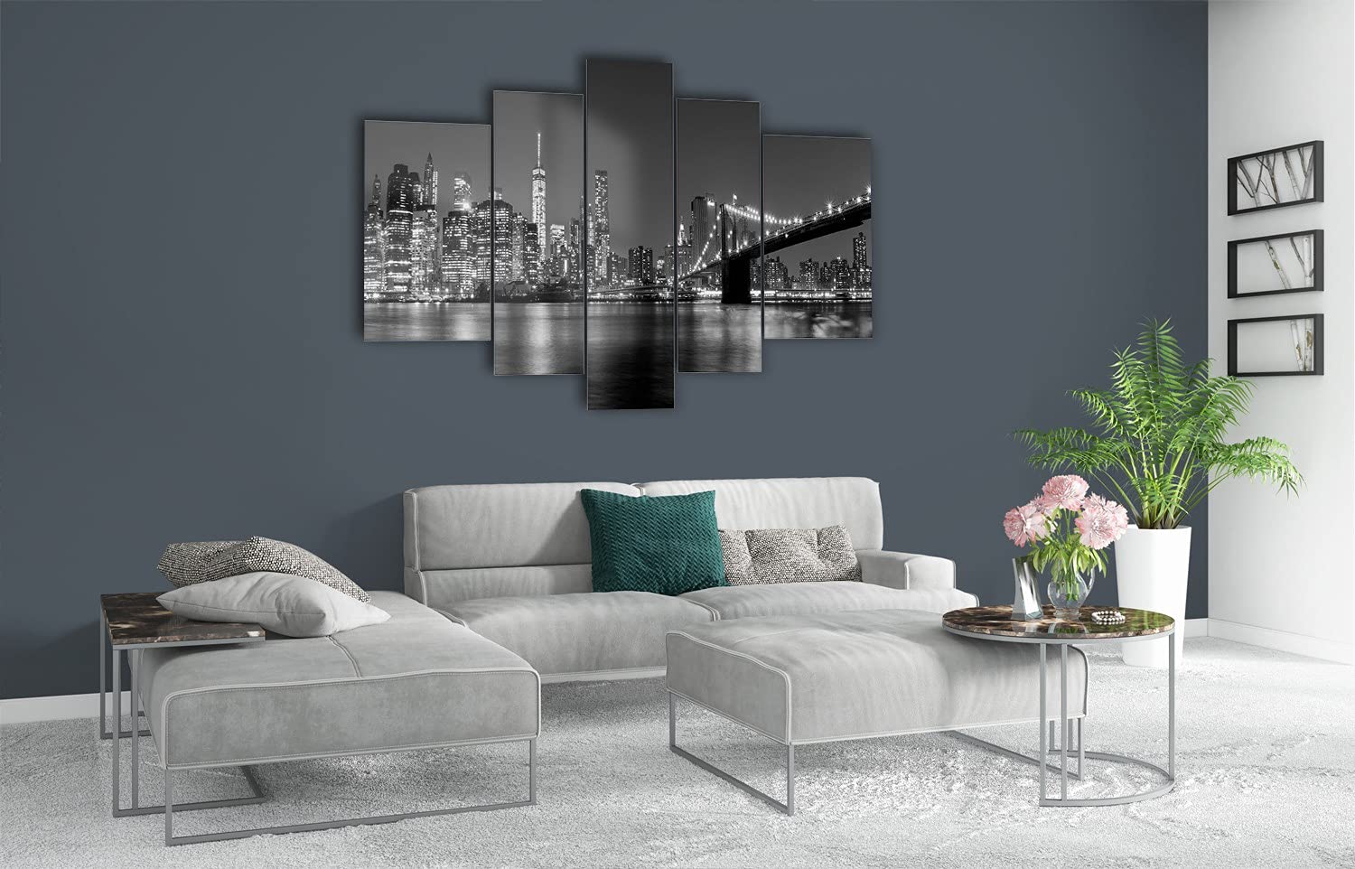 Tulup Tableau Sur Verre Trempé Image 100x50 - Manhattan New York