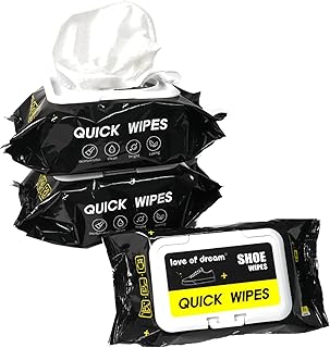 Shoe wipe 2 Pack 60 Pcs Sneaker Wipes Cleaner Quick Wipes for men and women Disposable Travel Portable Removes Dirt,Shoe wipe 2 pack