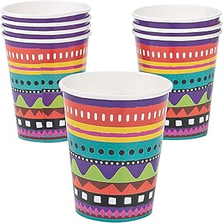 Fiesta 9oz Cups for Cinco de Mayo - Set of 8 - Party Supplies
