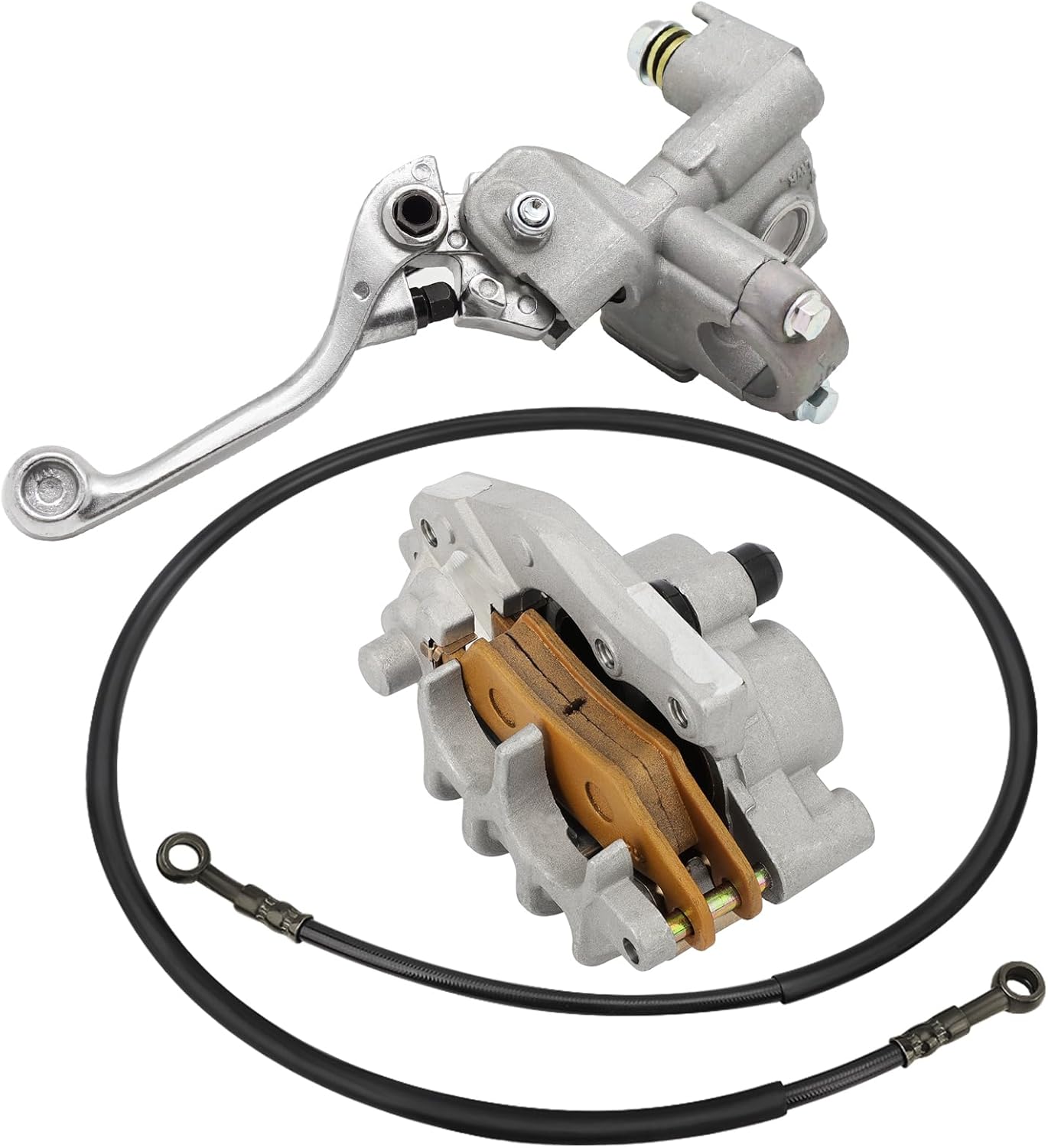 M MATI Front Brake Caliper Master Cylinder Hose Assy for Yamaha YZ125 YZ250 YZ450 YZ426 2001-2007 WR250F WR450F WR426F 2001-2016 5XE-W2587-00-00 1C3-2580T-00-00 5ET-25872-00-00