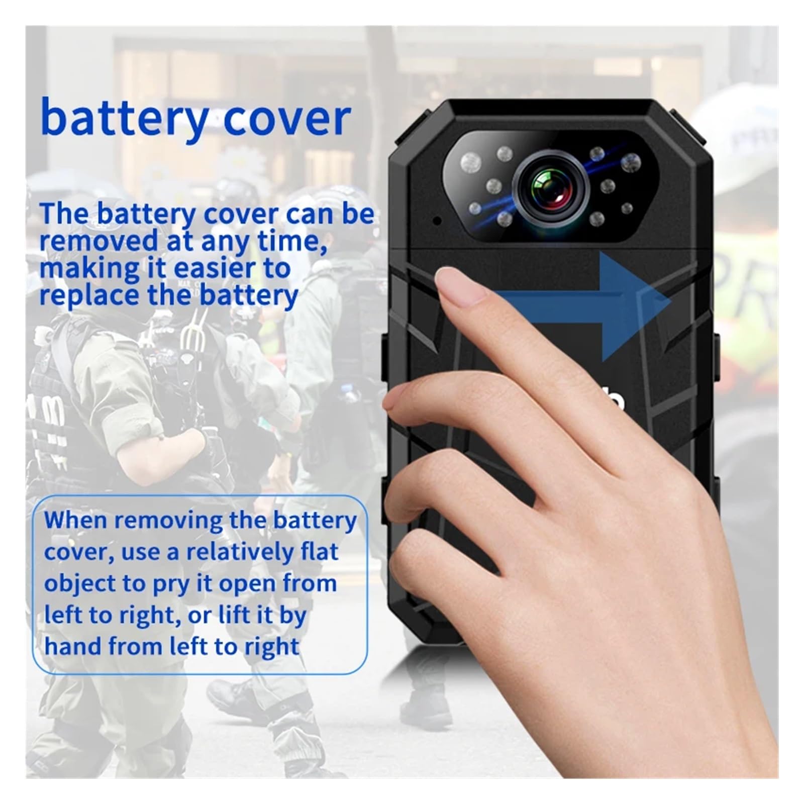 Kamera ciała, Kamera przeciwwybuchowa 2160P przenośna mini kamera korpusowa 4K HD noktowizor na podczerwień policyjna 16G-512GB Mini(4K＋WIFI＋GPS)