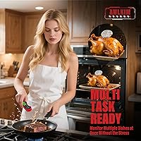 Vista 2 de AWLKIM® Paquete de 3 Termómetros de Carne para Cocinar - 1 Paquete Termómetro Digital de Lectura Instantánea para Alimentos y 2 Paquetes