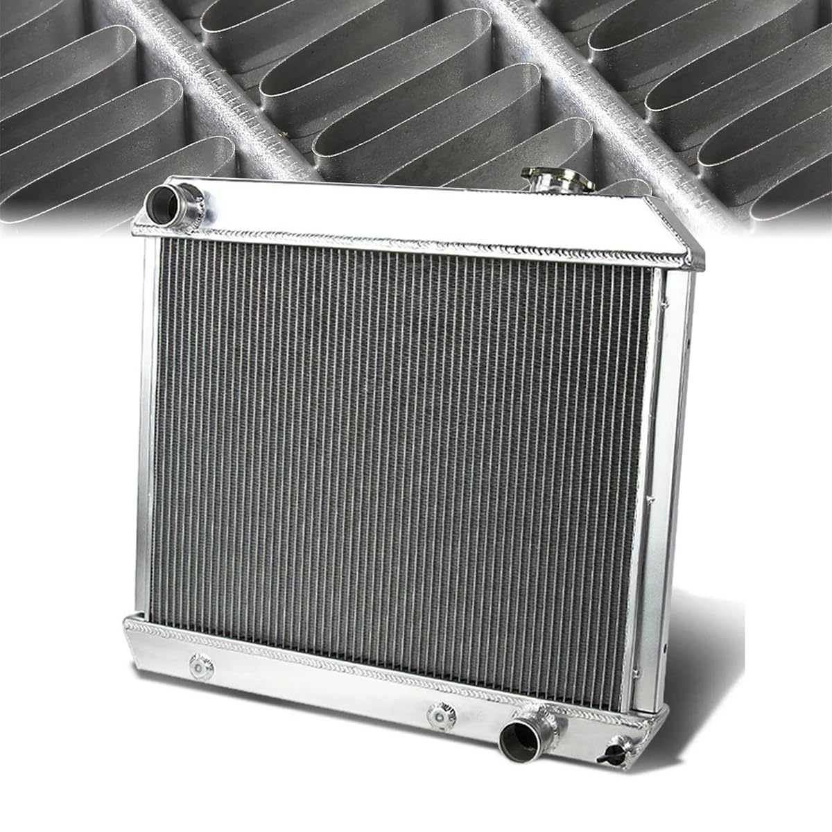 Performance Full Aluminum Cooling Radiator Compatible with 1963-1966 Chevy C/K 10 20 30 Pickup 1961-1966 Dynamic 88 F65 Pontiac Bonneville Grand Prix