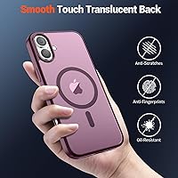 Vista 852 de SUPFINE Funda magnética para iPhone 11 (compatible con MagSafe) (protección contra caídas de grado militar), translúcida mate a prueba de golpes