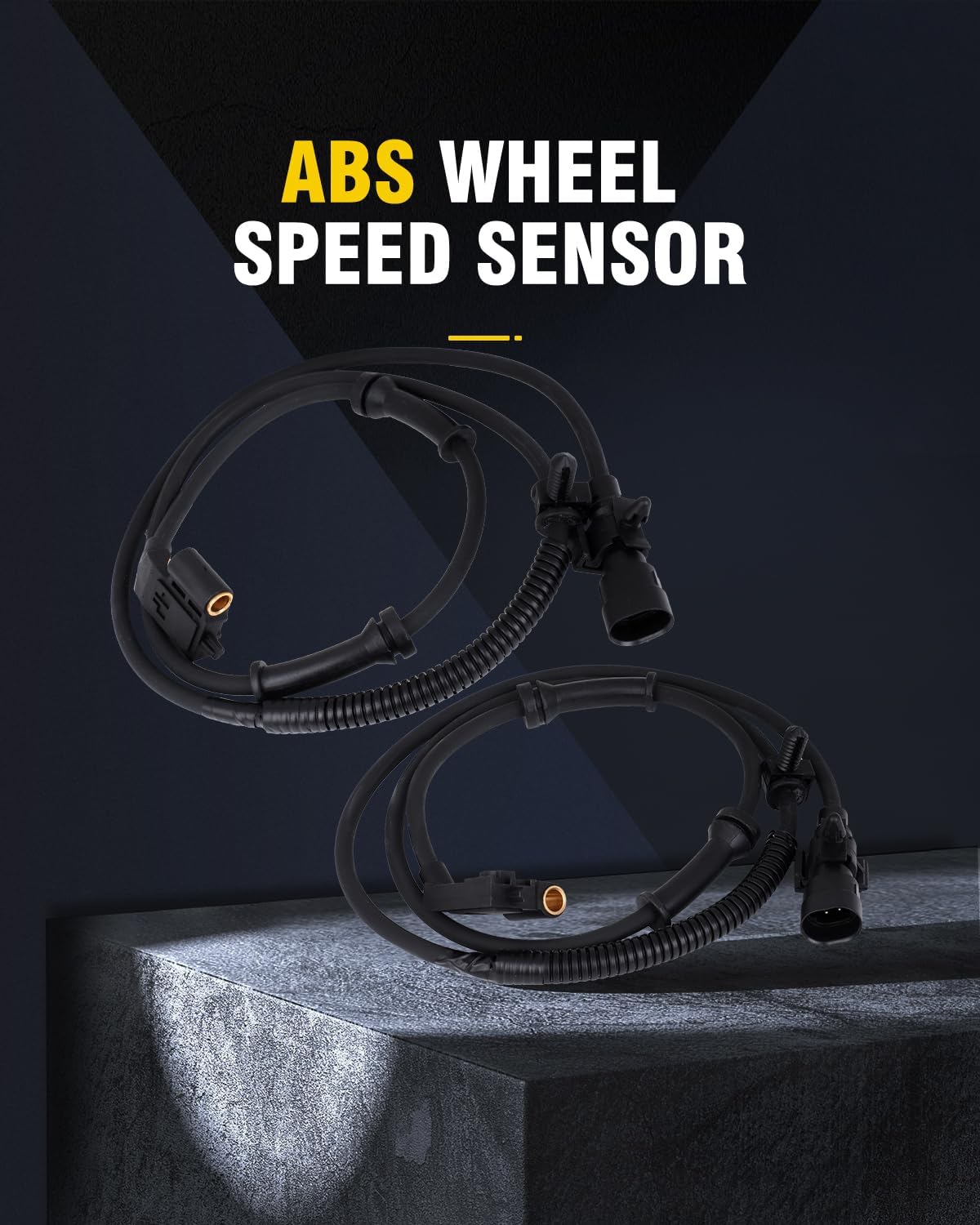 ABS Wheel Speed Sensor Front Left Right for Jeep Grand Cherokee 1999-2004 WJ, Front Driver Passenger Side ABS Sensor, Wheel Speed Sensor 2000 2001 2002 2003 2004 Grand Cherokee, Pack of 2