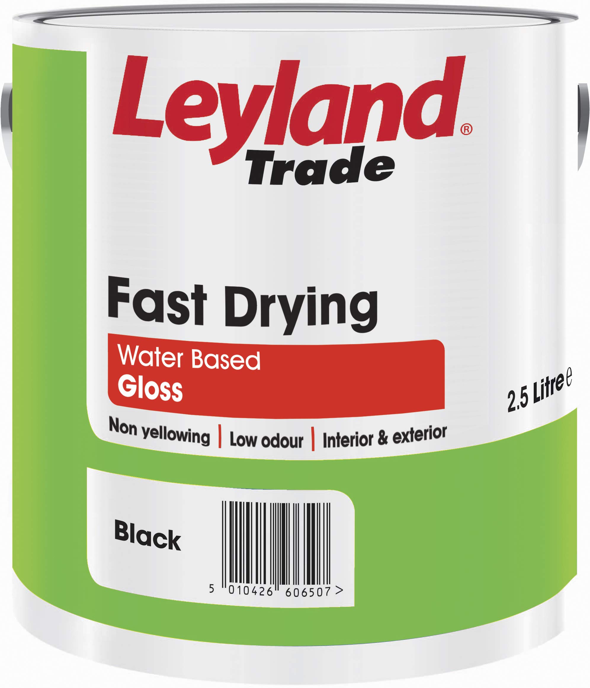 Leyland Trade Fast Drying Gloss Paint Black2.5 Litres from B&Q