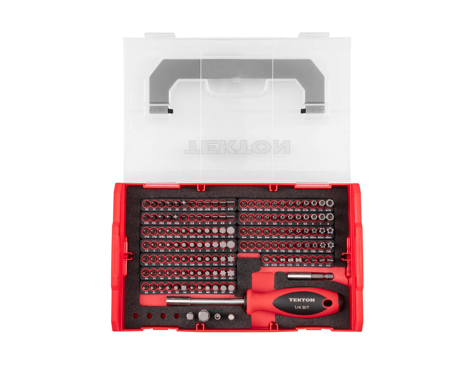 TEKTON DBW93600 Tournevis et embouts à poignée moulée 0,6 cm
