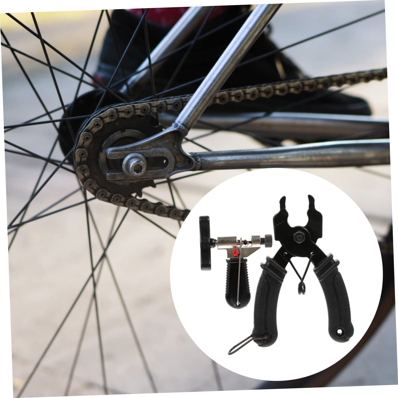 2Piezas Alicates para Cadena de Bicicleta Herramienta de Reparación y Remoción de Eslabones Instalación Rápida y Desmontaje para Bicicletas de