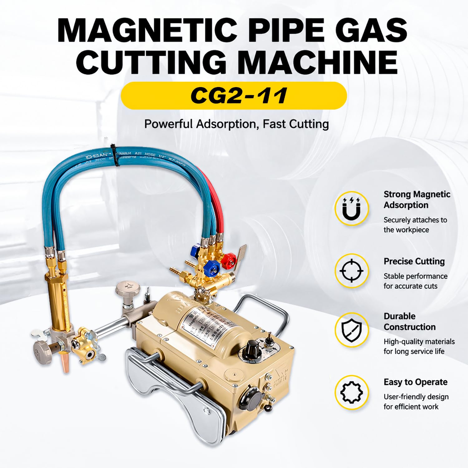 Tagliatubi a Gas CG2-11 per Tubi in Acciaio 110V