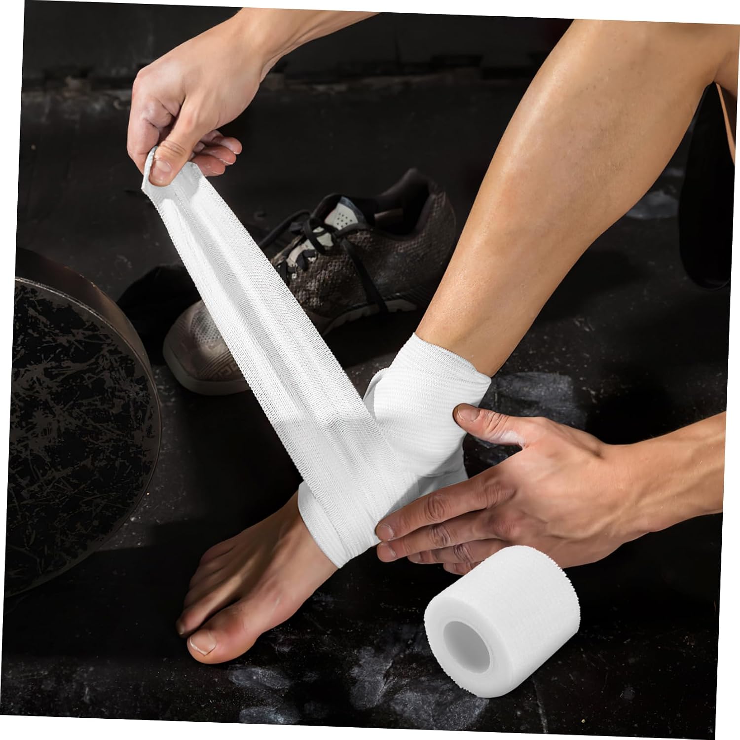 12 Rolls High Elastic Self Adhesive Bandage Wrap Elastic Wrap for Wrist Knee Ankle Tattoo Grip Tape Flexible Fabric Bandages