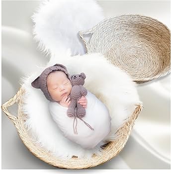 ぽこりん ニューボーンフォト 蔓かご 12月販売予定】赤ちゃんの つる