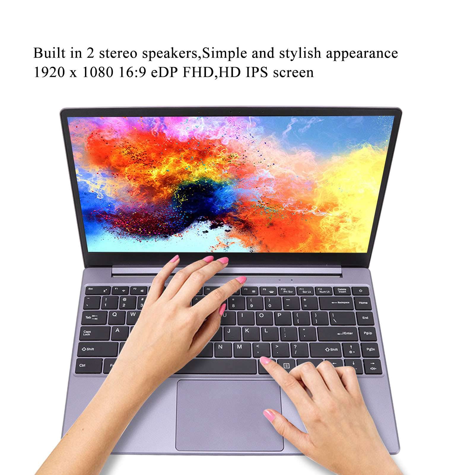 Computer Portatile, 16G e 512 GB, GPU UHD620 e MX250, CPU 5405U, Schermo IPS HD da 14 Pollici, Tastiera Retroilluminata a Grandezza Naturale, Laptop Portatile per Casa, Ufficio, Viaggio di Lavoro(UE)