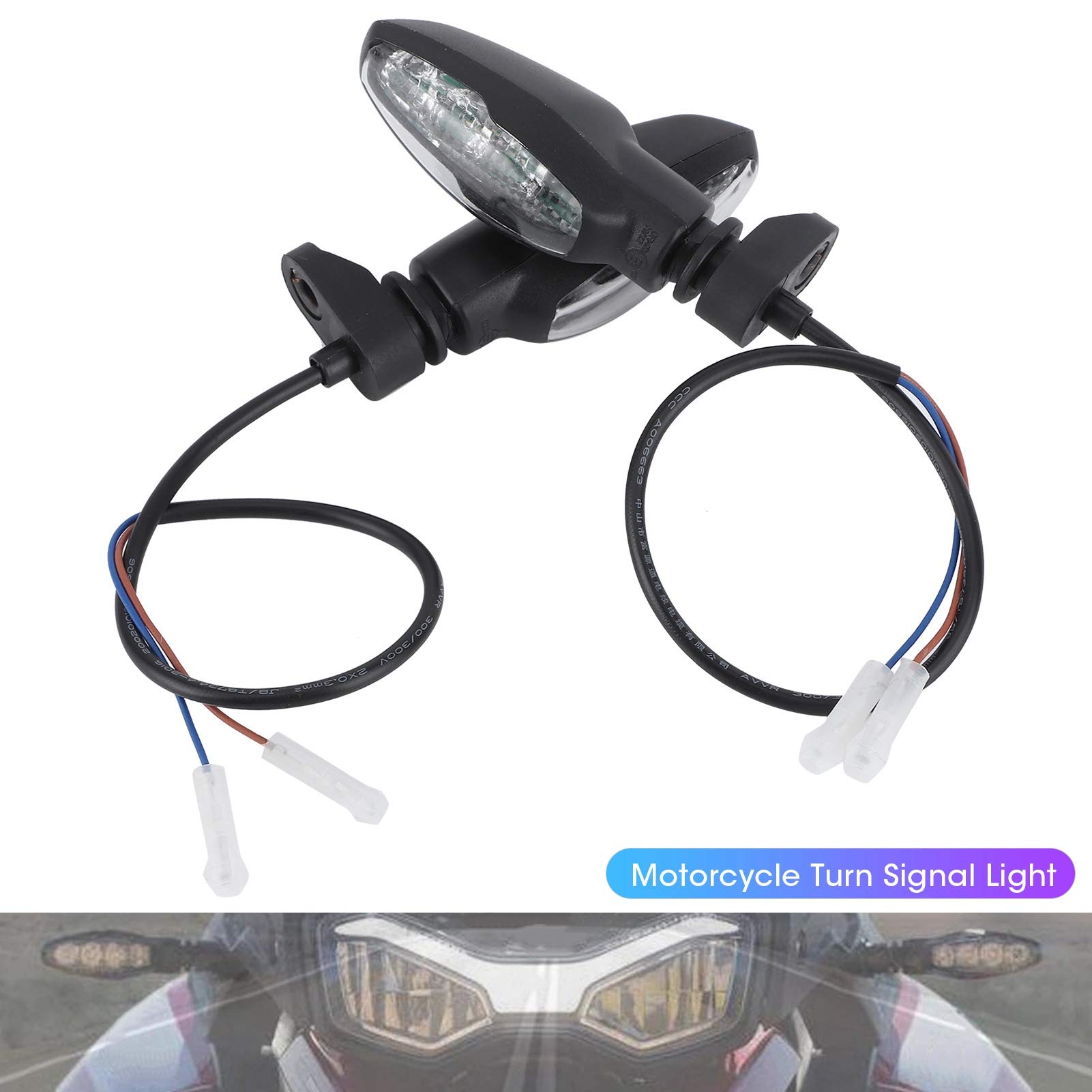 KIMISS 1 Paio di Indicatori di Direzione per Moto da 12 V, Indicatori di Direzione a LED Anteriori Color Ambra per Tiger 800/1200