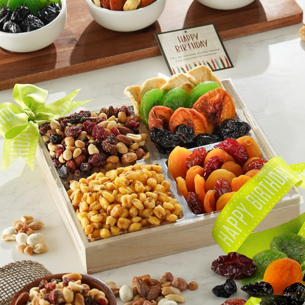 Photo 1 of (NON-REFUNDABLE) SIMILAR - Broadway Basketeers Nuts & Dried Fruit Gift Basket A Healthy Birthday Gourmet Gift Tray for Celebration