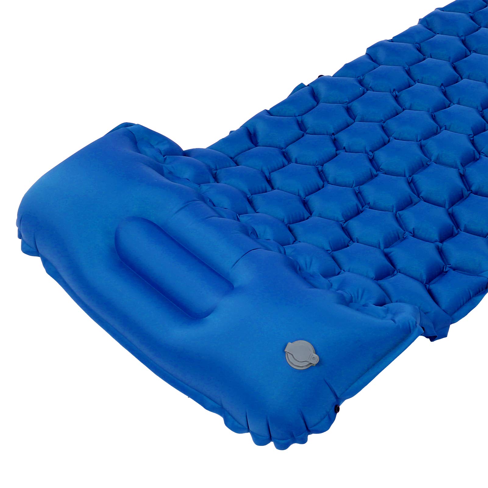 Tappetino da Campeggio Air Sleeping Pad - Pad Gonfiabile Leggero da Viaggio con pressa a Pedale per Escursioni in Viaggio(Blu Reale)