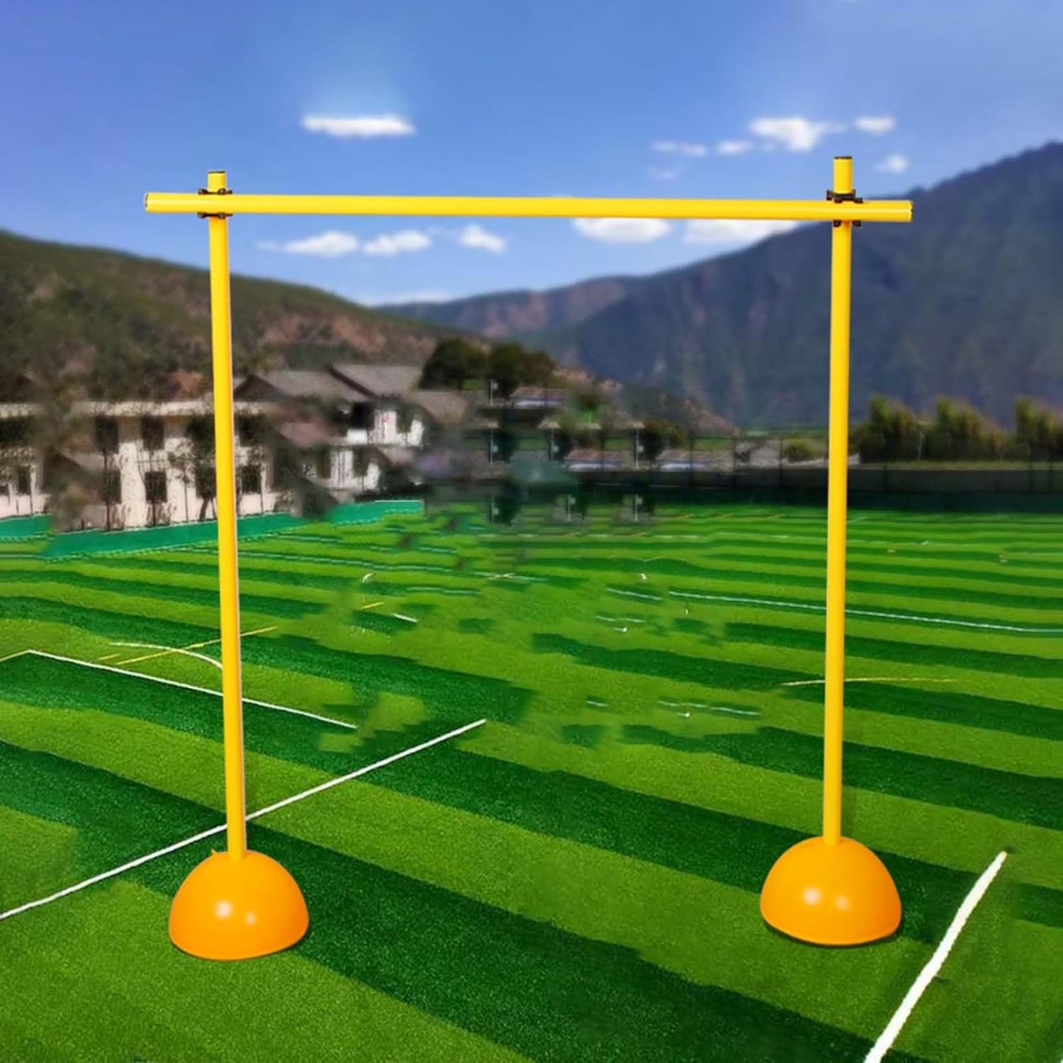 Soccer Agility Poles with Base, Trainning Speed Agility Hurdles Adjustable, Soccer Training Equipment for Kids Adult, Dog Jumping 75cm (Pack of 2 Dome Base, 3Pole 2.5ft)-image-36