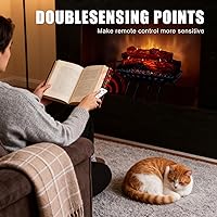 Vista 6 de Electric Fireplace Logs Realistic Flame Effect Candle LED Flame Light USB Powered Electric Fireplace Remote Control Fireplace Placement Home