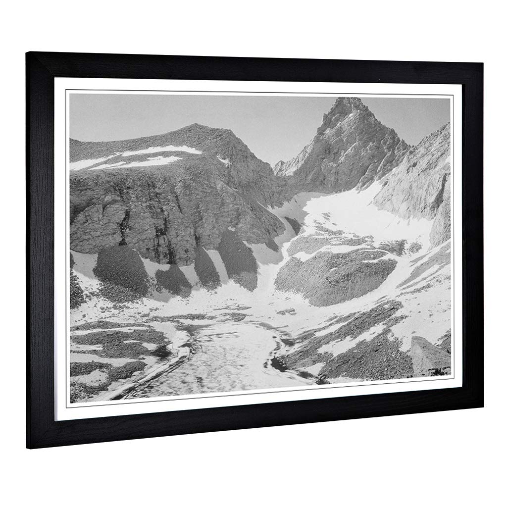 Big Box Art Framed Print of Ansel Adams Junction Peak. Kings River Canyon Design | Wall Art Picture| Home Decor for Kitchen, Living Room, Bedroom, Hallway, Black, A2 / 24.5x18 Inch / 62x45cm