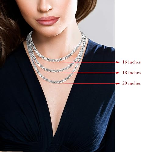 Miniatura 6 de Miabella Collar bizantino italiano de plata de ley 925 para mujer, hecho a mano en Italia