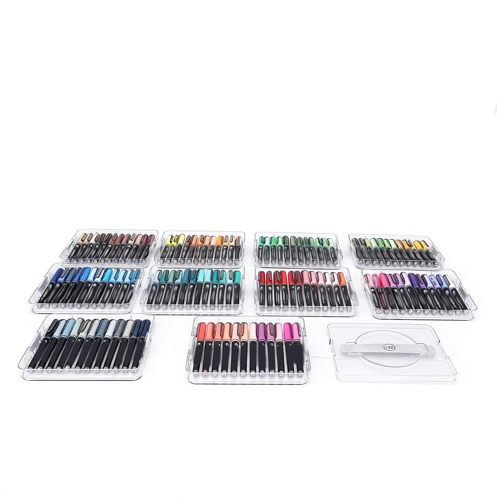 Qcwwy Aquarellstifte, 120 Farbige Acrylfarben-Marker, Feine Spitze, Aquarellstifte, Einfache Färbung, Wasserfeste Permanentmarker für Papier, Töpferwaren, Steine, Glas, Outdoor-Malerei, Malerei