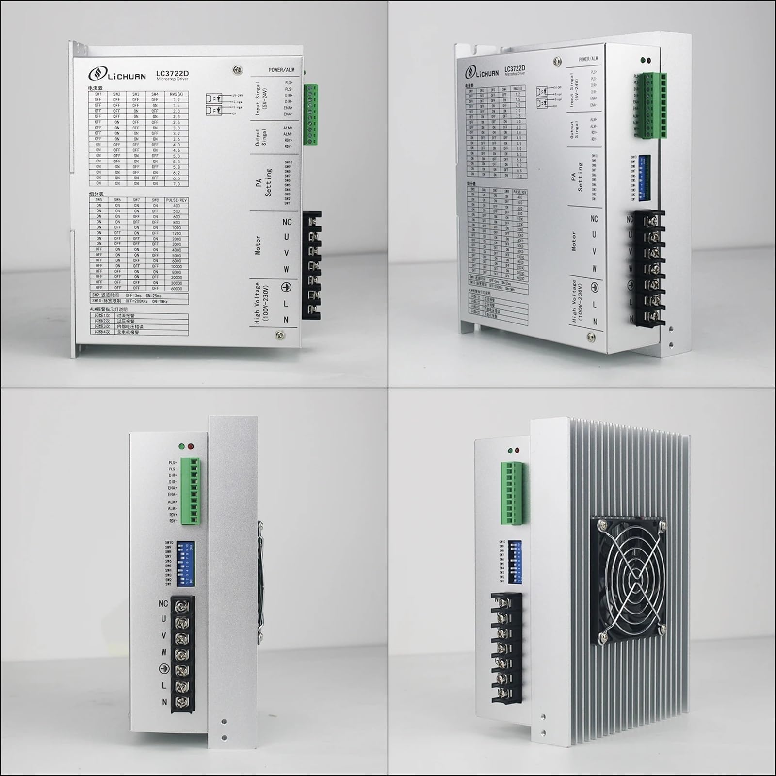 3-fazowy sterownik krokowy Nema42 Openloop AC110V ~ 280 V 7 A 400 ~ 60000 ppr AC silniki z otwartą pętlą sterowniki do robota przemysłowego