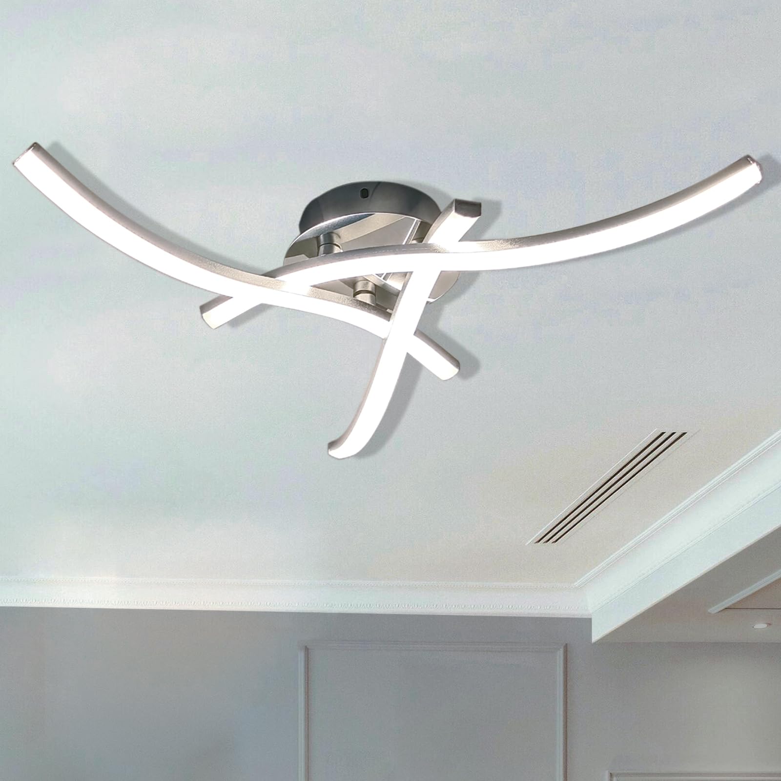Sweier LED Ceiling Light, 22W Modern Light Fittings Ceilings, 6000K Cool White 2200LM Bright Ceiling Lights for Kitchen, Living Room, Bedroom, Hallway