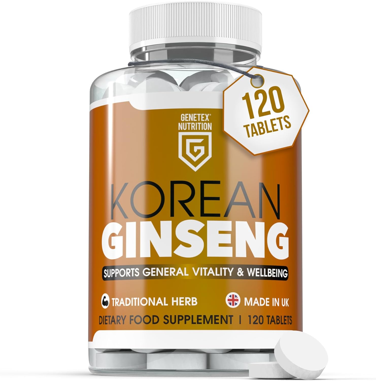Korean Ginseng Men Libido & Herbal Pills (120 Tablets) – Powerful Testosterone Booster Supplement, Male Enhancing Supplements for Men’s Performance & Prolonged Results, Support Stamina & Energy, UK