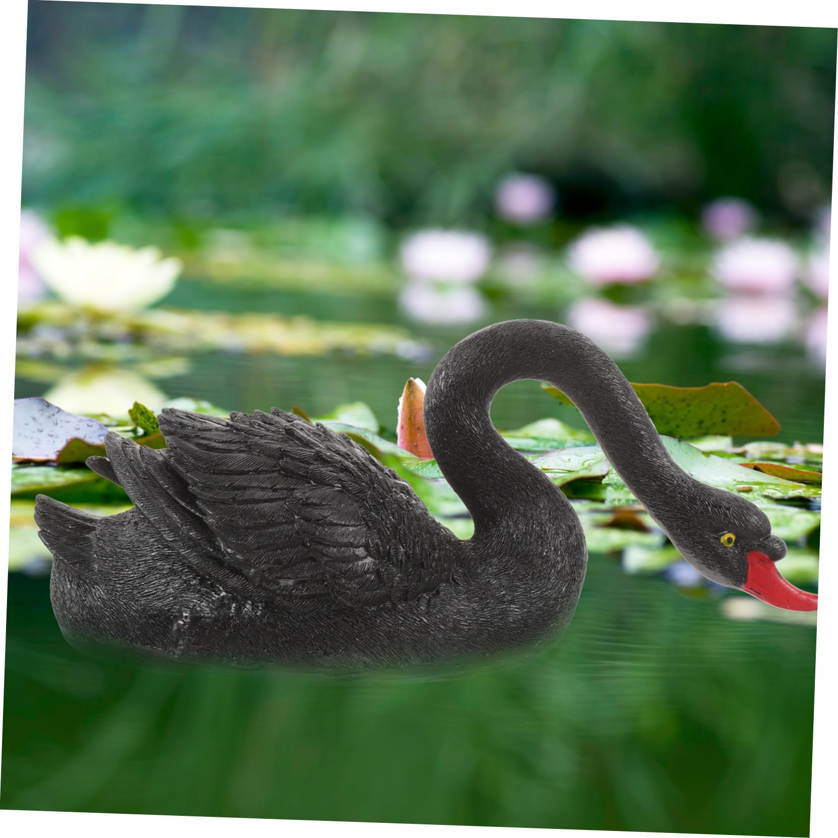 BESTonZON 3 Stück Schwimmende Schwanfigur Kunststoff Lifelike Simulation Deko für Garten Teich und Pool Robuste Ornamente für Innen und Außenbereich
