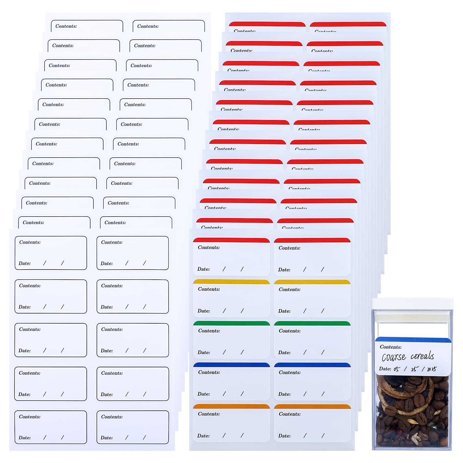 300 Stück Gefrieretiketten - 6x3cm Wasserdicht & Abziehbar