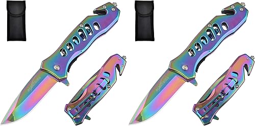 Miniatura 14 de ALBATROSS EDC - Navaja táctica plegable de bolsillo genial y afilada, cuchillos de apertura asistida por resorte SpeedSafe con bloqueo de línea