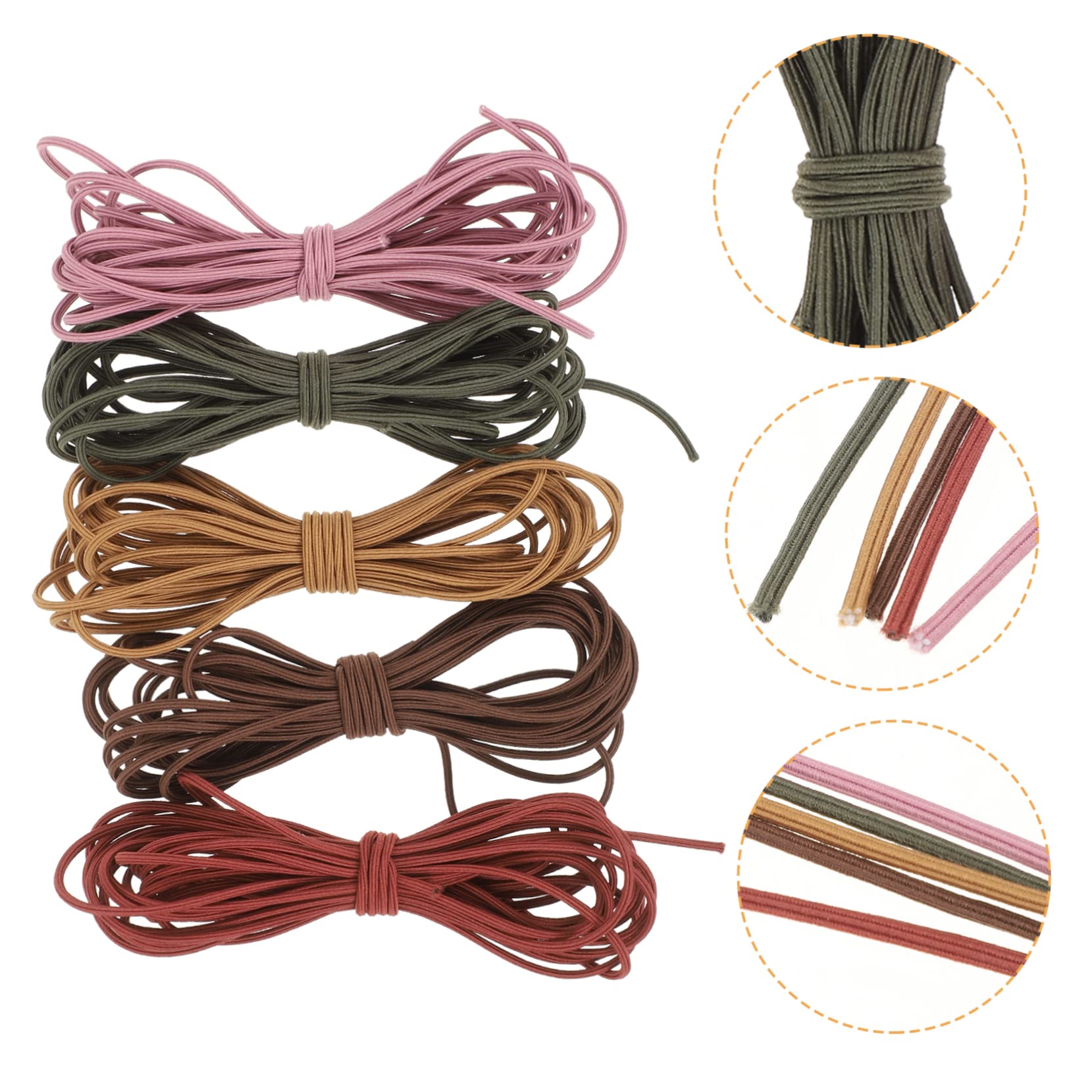 25 Piezas Banda De Goma De Hilo Elástico Hilo Elástico Para Abalorios Cordón De Cuentas Bricolaje Pulsera De Cordón Alambre Elástico Para Abalorios Con Cuentas Banda Elástica Cinta
