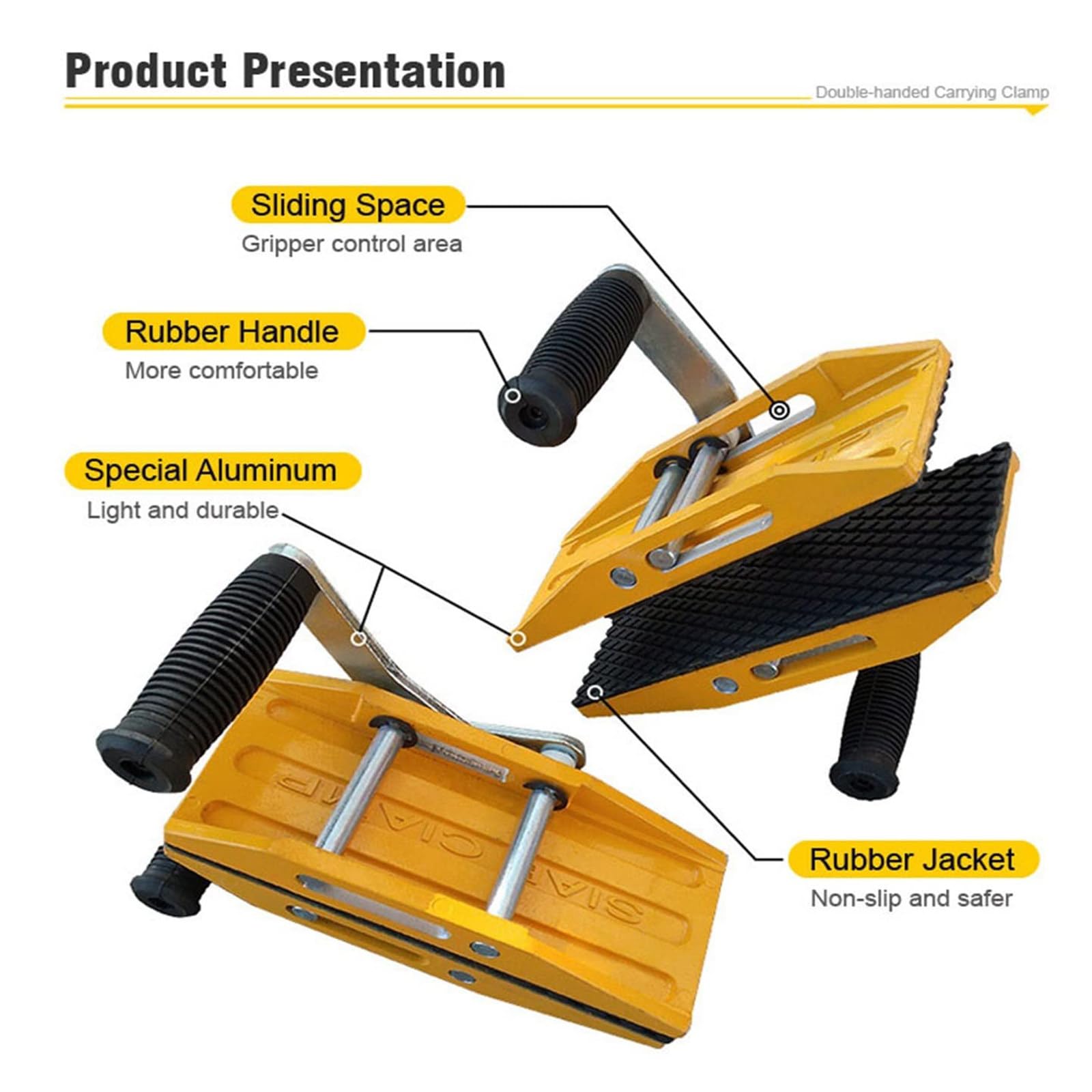 BBTEQEKN 2 Pack Granite Carrying Clamps, 660Lbs Heavy Duty - View #11