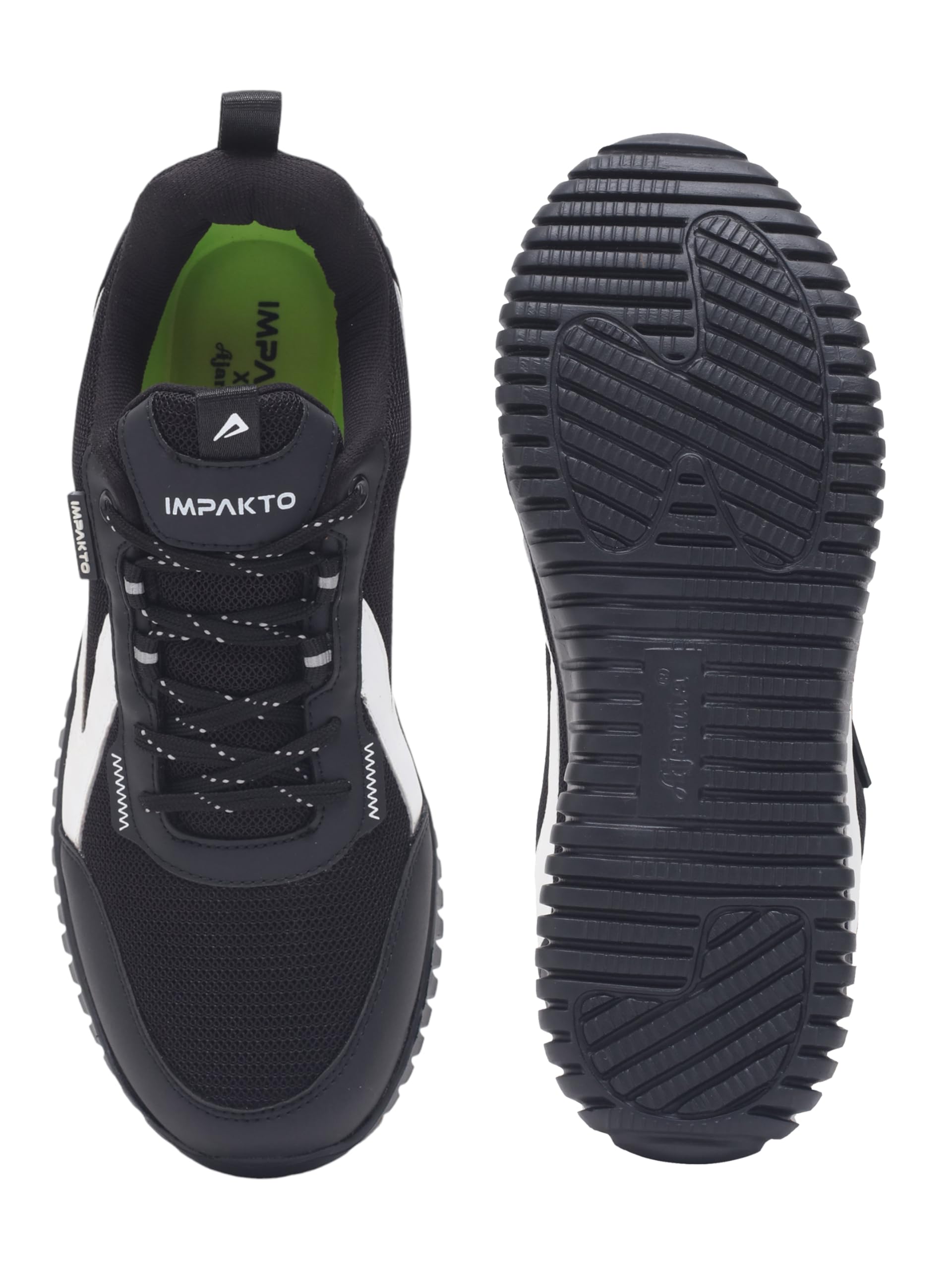 Impakto Driftwave Men Running Shoes | Lightweight & Breathable Shoes for Gym, Training & Travel Cushioned Insole for Comfort | Wide Toe | Slip Resistance oustole for Ground Traction Black 3