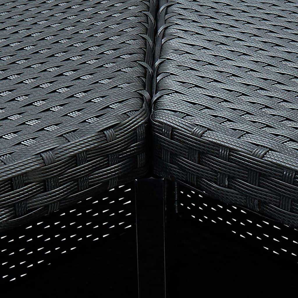 vidaXL Set da Bar da Giardino 4 pz con Cuscini in Polyrattan Nero