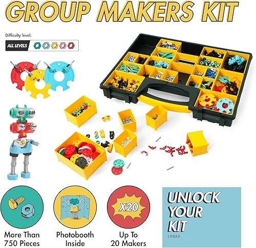 Miniatura 3 de Kit de creadores de grupos juguetes educativos STEM 750 piezas de juguetes de construcción para niños mayores de 6 años, juguetes Montessori para