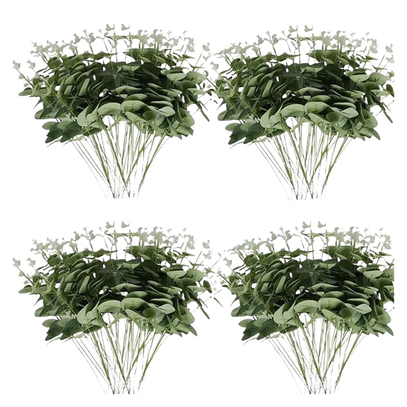 YGLEEULI Artificial Foliage Stems 100 Pcs Artificial Eucalyptus Stems Fake Greenery Leaves Faux Plant for Floral Arrangement Green Decor(100 PCS Eucalyptus 3)
