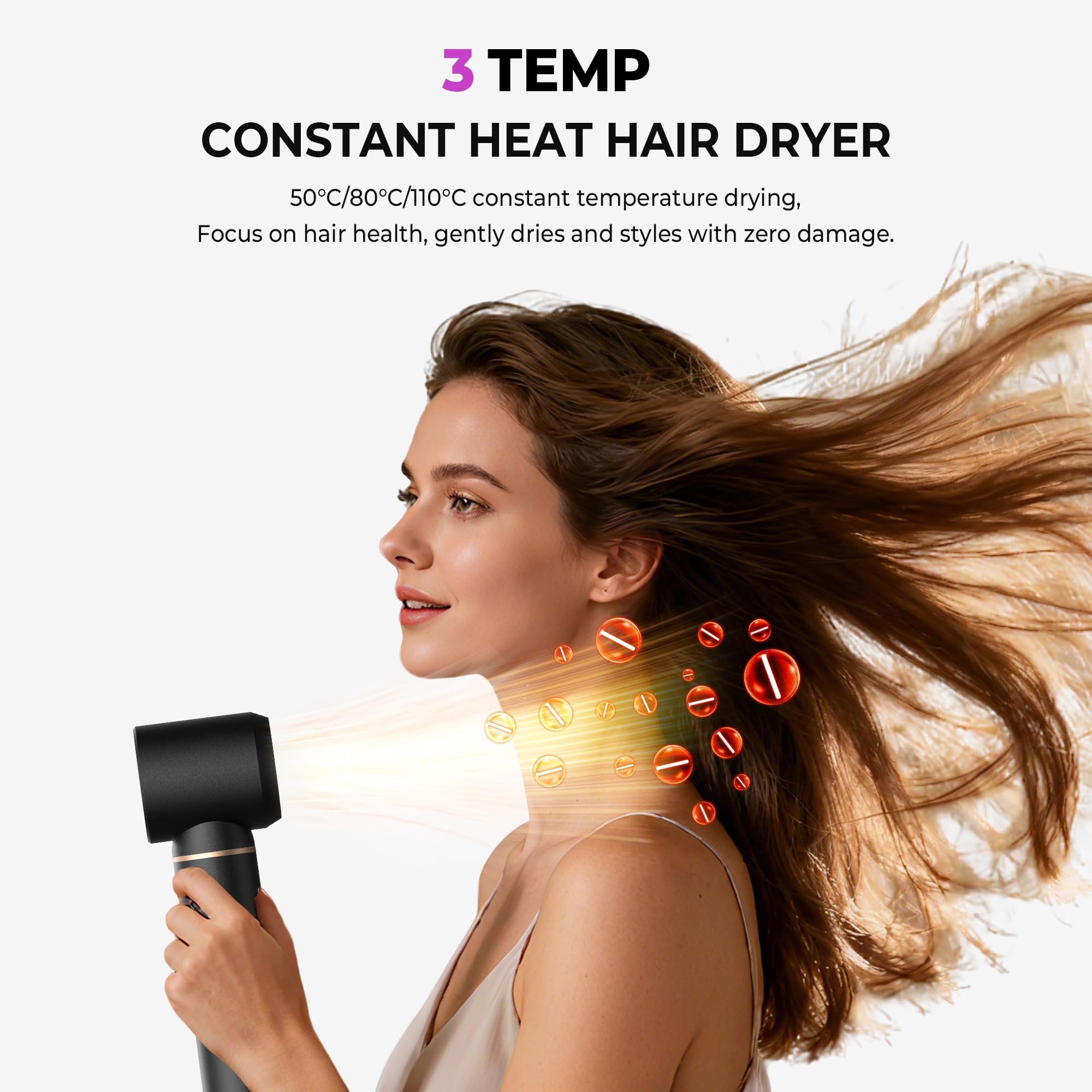 UMIGA Hairstyler 5 in 1 Airstyler Haarstyler Luft Lockenstab Föhn Thermal Brush Glättbürste Set Multistyler Rundbürstenföhn Warmluftbürste Haarstyling Geräte Hair Dryer Geschenke für Frauen, Schwarz