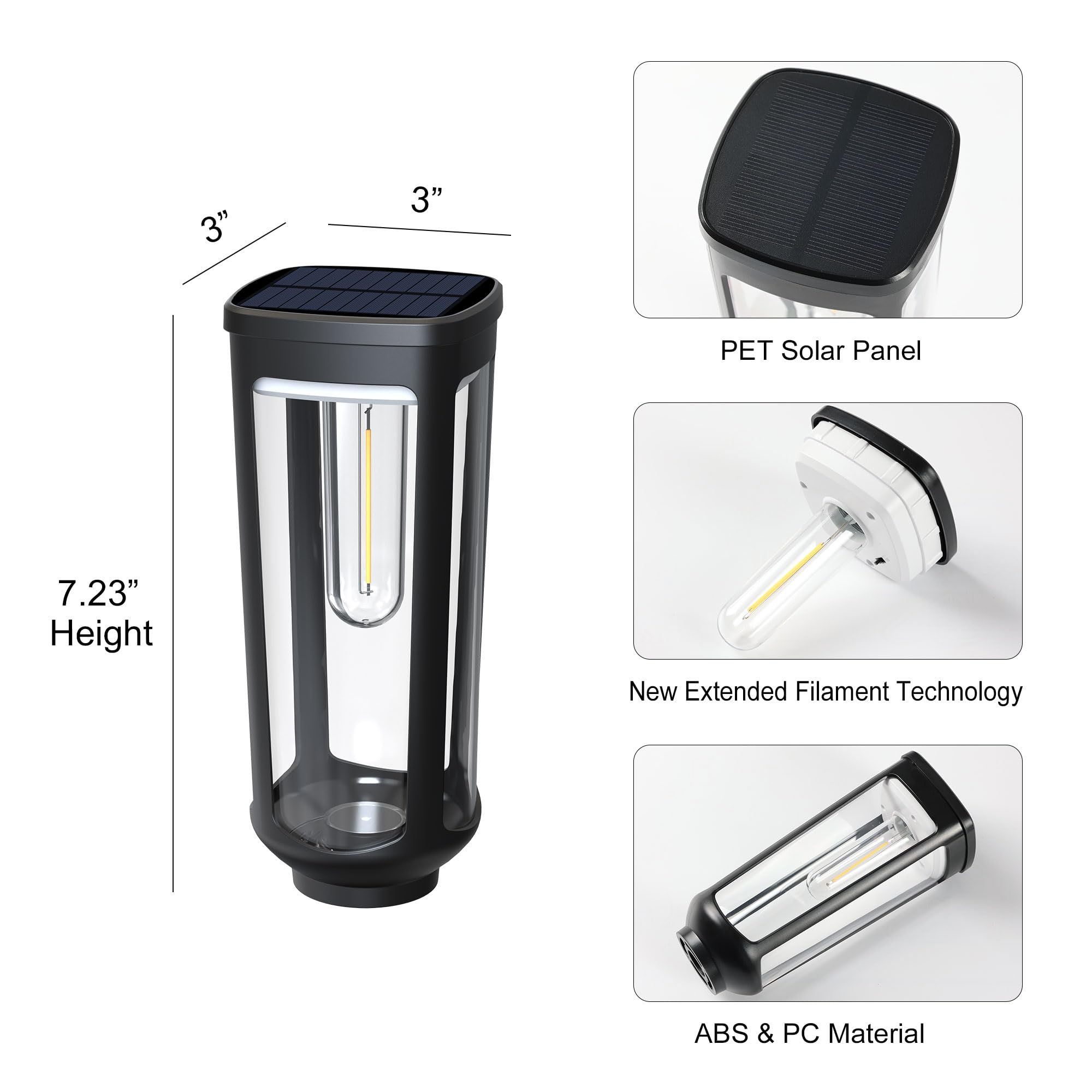 JEJOT Solar-Wegleuchten für den Außenbereich, 8 Stück, coole Gartenleuchten, solarbetrieben, wasserdicht, IP65, automatisches An-/Ausschalten, Außenlicht für Rasen, Terrasse, Gehweg, Auffahrt