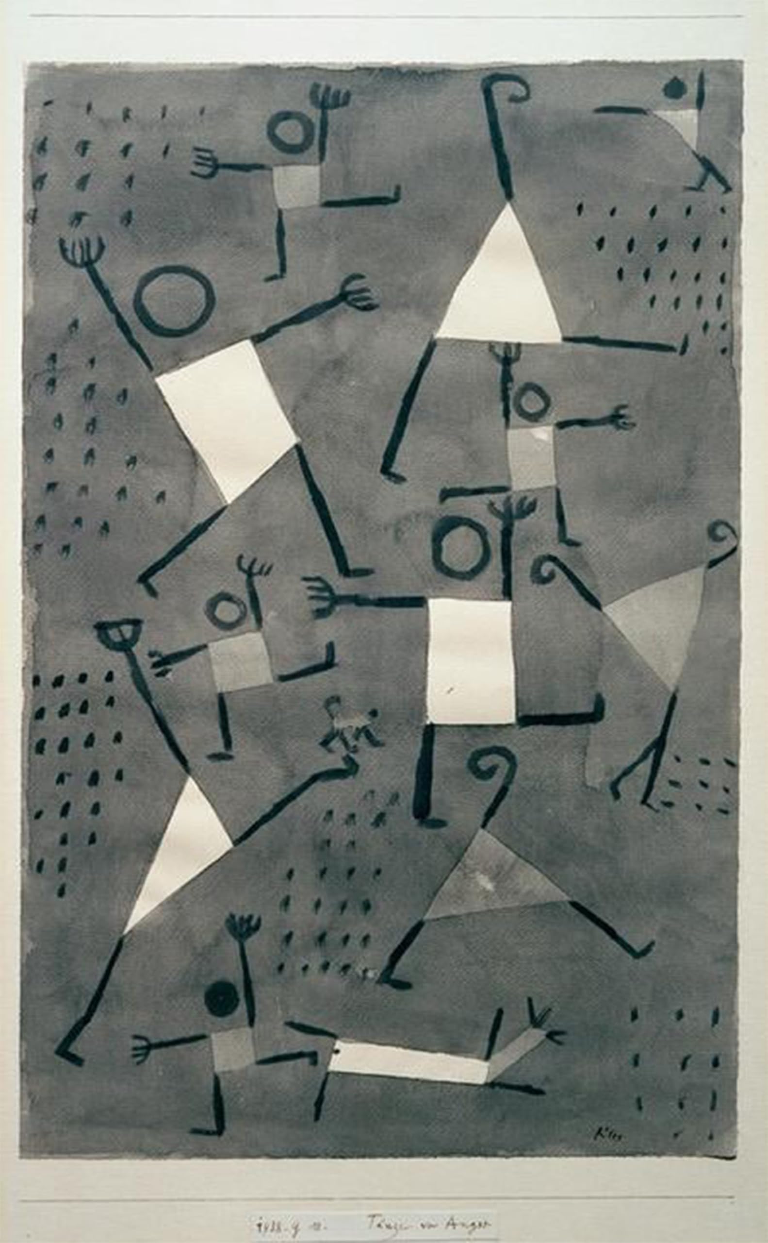ARTXLXXBN Famous Prints Artwork Pictures Poster Painting Art Dances with fear by Paul Klee Artwork Landscape Pictures for Home Decor 60x90cm