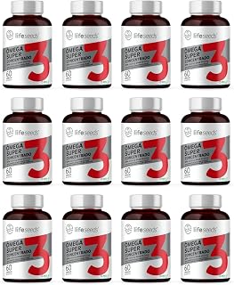 Ômega 3 Super Concentrado EPA 660mg DHA 440mg - Certificação Internacional MEG-3 – 12 Potes – 720 Cápsulas