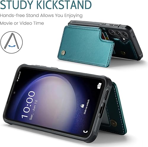 Miniatura 4 de Kowauri Funda de piel sintética tipo cartera para Samsung Galaxy S23 FE, para mujeres y hombres, con ranura para tarjetero con bloqueo RFID, cierre