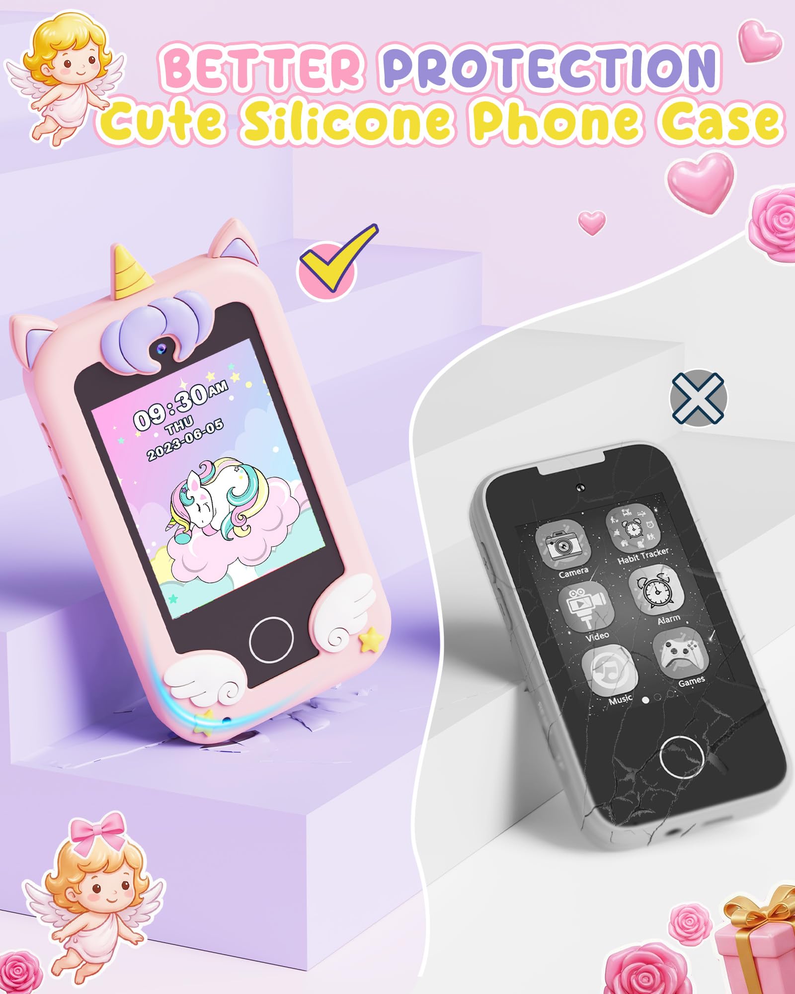 Amazon | UCIDCI ユニコーン キッズ スマートフォン おもちゃ 3~7歳の