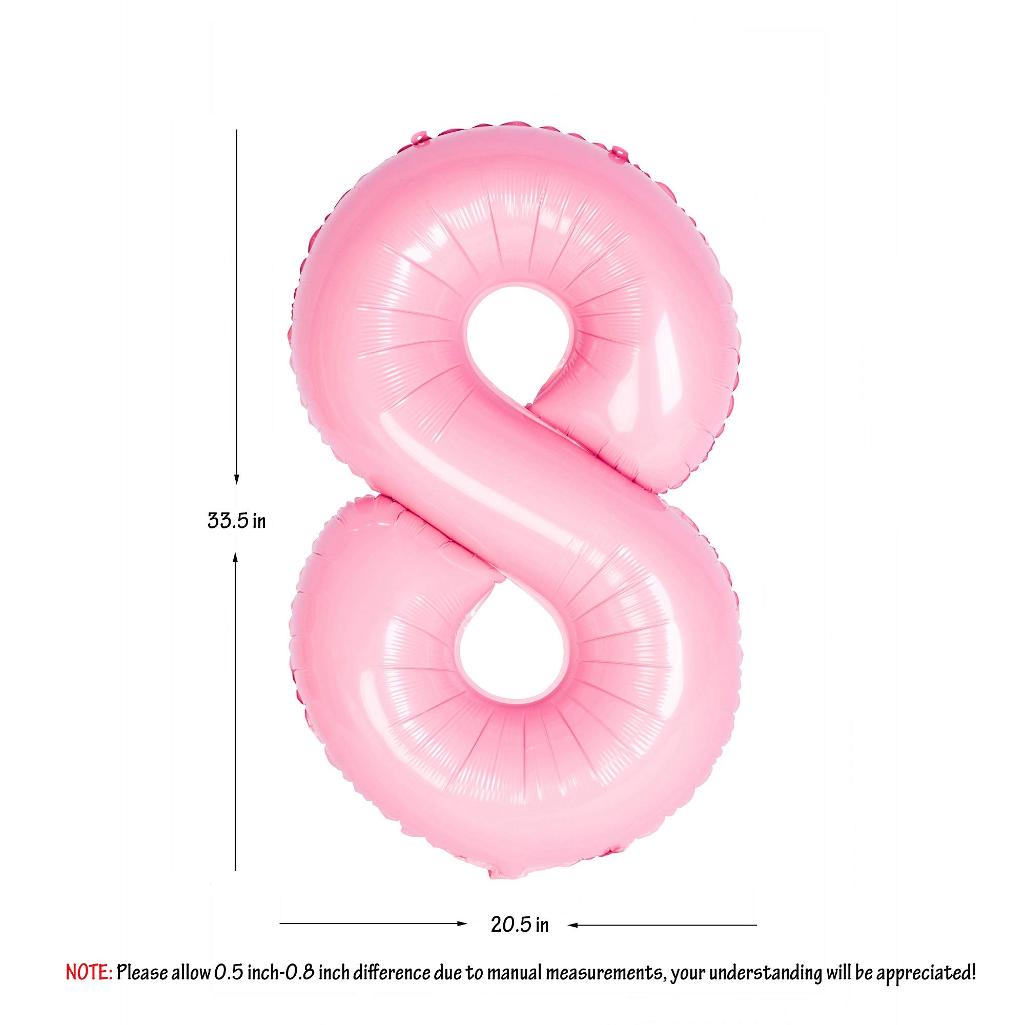 Red 0 balloon 40 Inch Giant Helium Foil Number 0 to 9 Red Balloon Birthday Wedding Party Digital Decorations (Number 0) — view 89