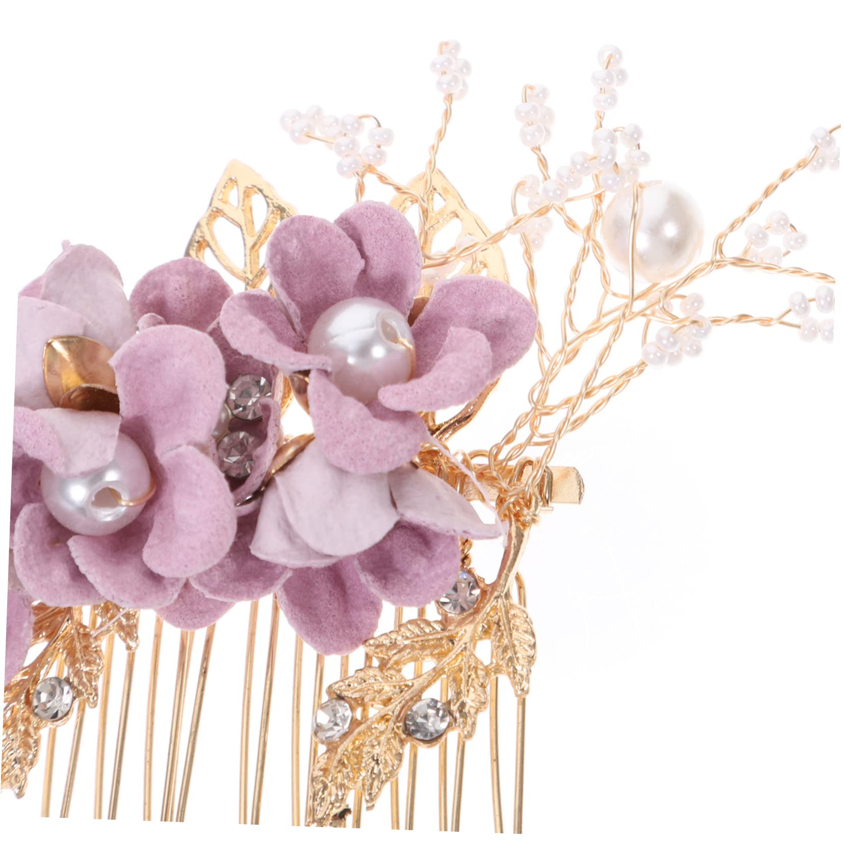 Healeved 20piezas Horquillas De Flores Para Novia Tocado Elegante De Novia Accesorios De Cabello Para Bodas Peina Decorativa Diseño Floral y Morado