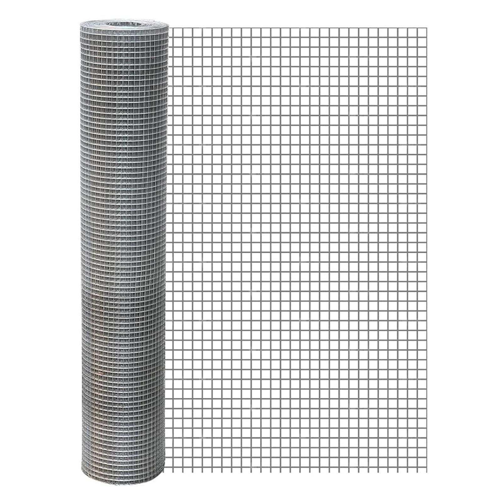 Genérico Malla de Alambre soldada de Acero Inoxidable de Alta Resistencia para gallineros, Rollo de cercado para Aves de Corral de 1/2 Pulgada, Red de Malla metálica Duradera (0,5 MX 1 m / 19,6 pulga