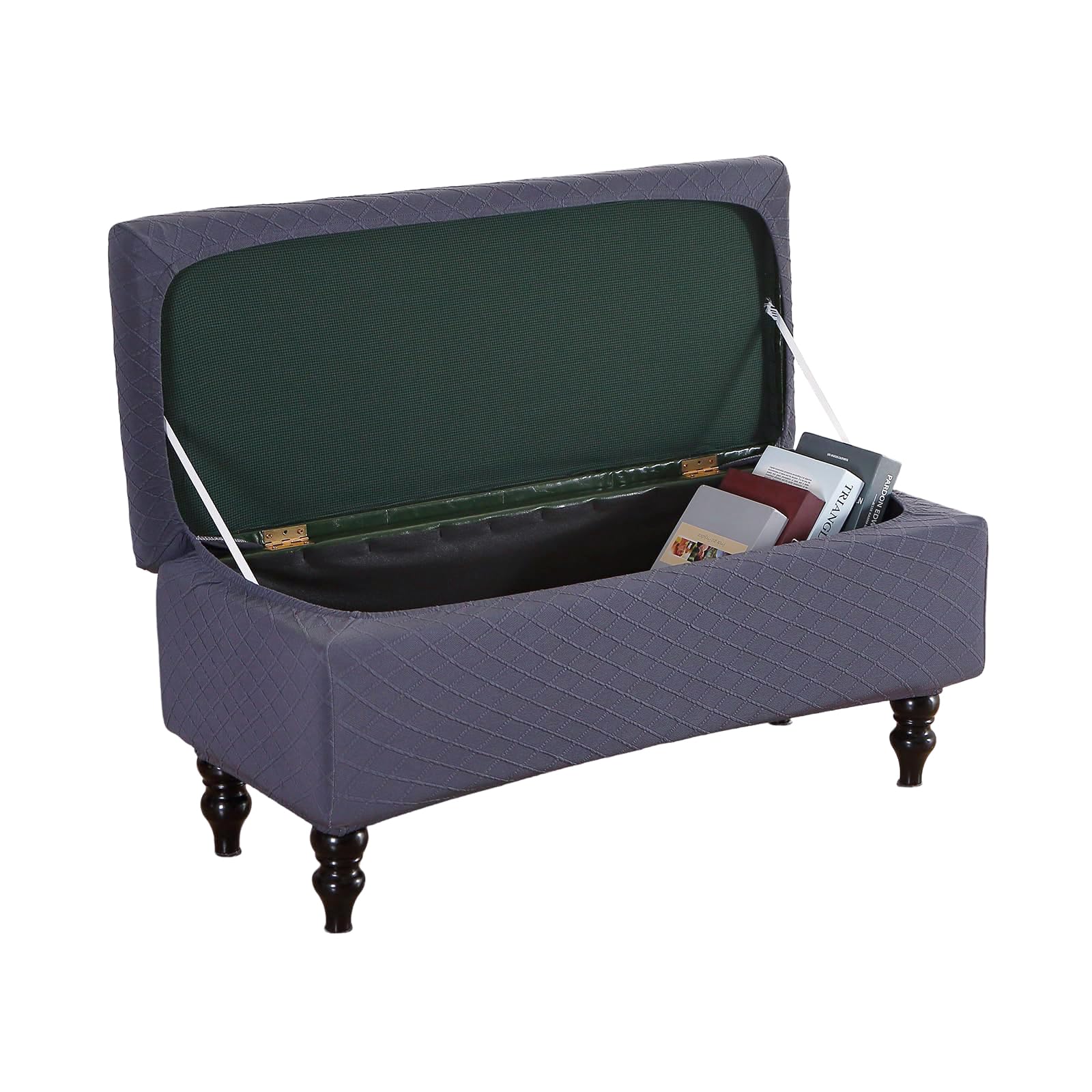 FUANGUI Ottoman Cover Slipcovers Rectangular Folding Stretch
