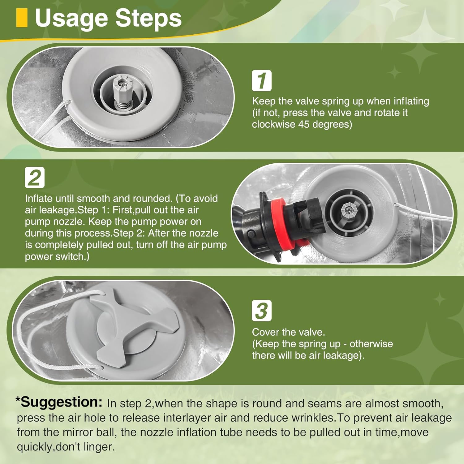 3PCS Inflatable Mirror Ball,Reusable Mirror Ball Large Event Decoration PVC Disco Balls for Party,Concerts,Stage,Wedding Decorations(Silver, 3pcs:19.7In+31.5In+47.2In+Pump)