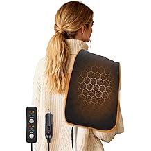 12V Car Heating Blanket 4 Heat and 4 Timer Settings 23" x 11"Portable Mini Travel Electric Blanket for Back Neck Shoulder Abdominal Pain Relief for Car SUV MPV