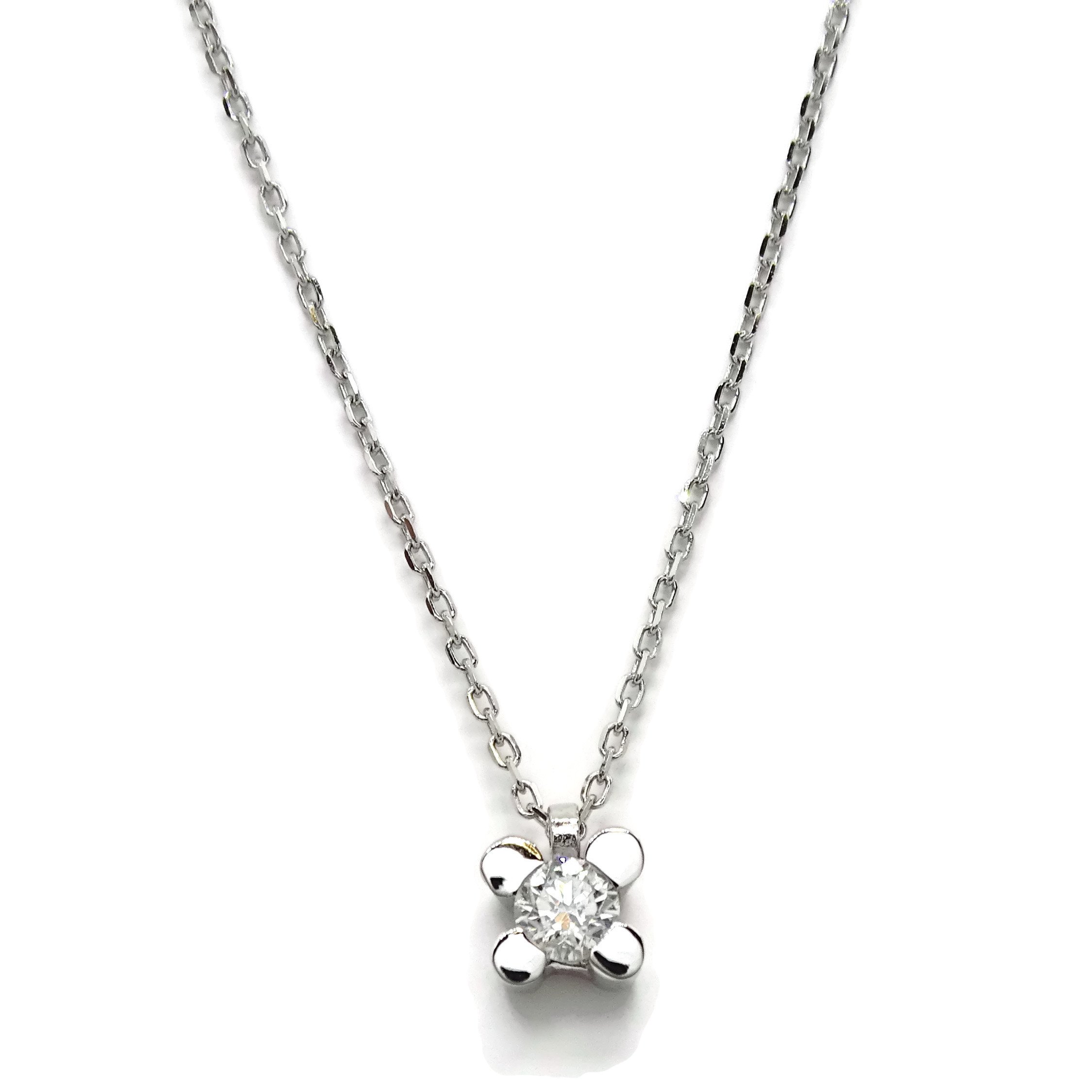 Never Say Never Splendido girocollo semi-rigido in oro bianco 18k e 1.05cts di diamanti, Oro, Diamante