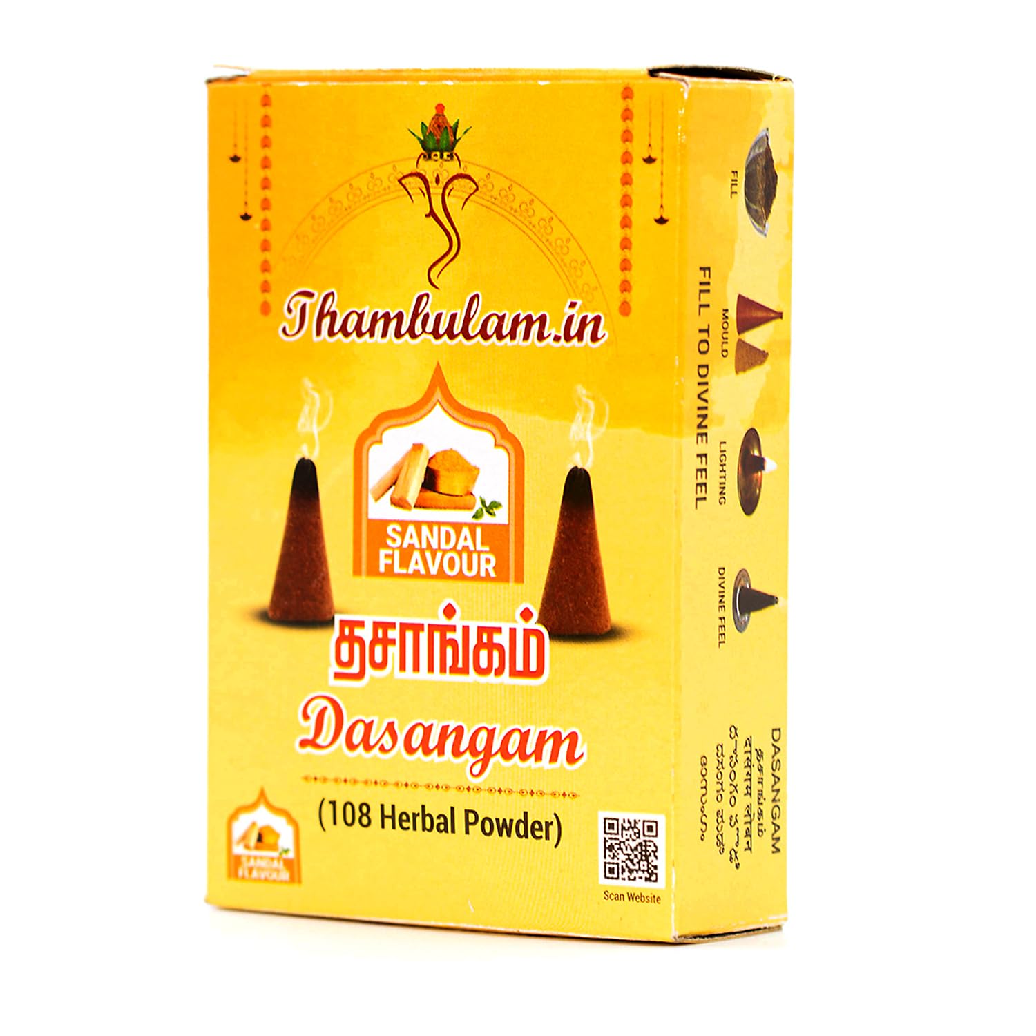 Thambulam 108 Herbal Dhoop or Insense Powder - Dhasangam | 99% Herbals + 1% Sandal Fragrance | Pack of 1 (100 Grams) with a Plastic Mould | Sandal (B0DDTBTS19) Amazon Price History, Amazon Price Tracker
